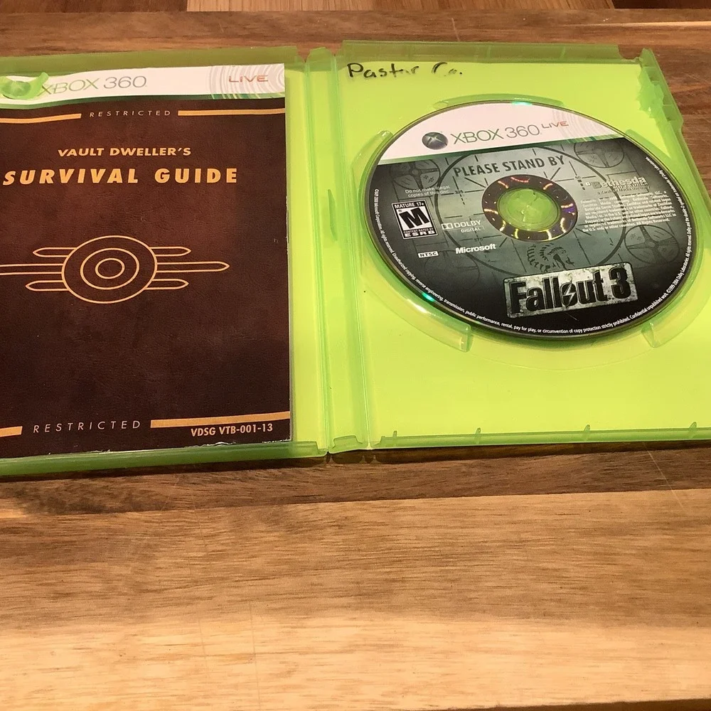 Fallout 3 Xbox 360 2008 NTSC M-Rated Bethesda Video Game Tested